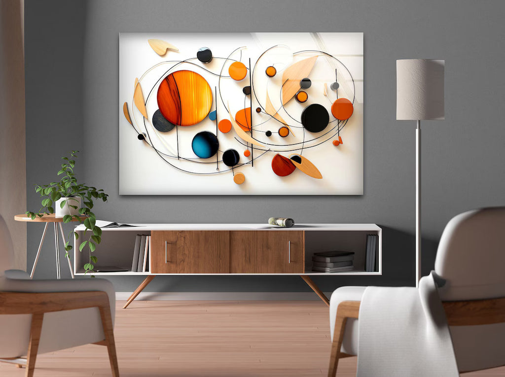Abstract Glass Wall Art