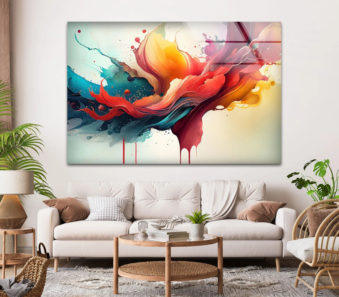 Abstract Glass Wall Art