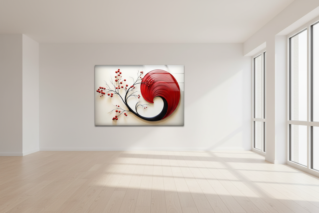 Décoration murale en verre Magnolia