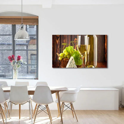 Green & Yellow Vine Glass Wall Art - LUXARTDECO