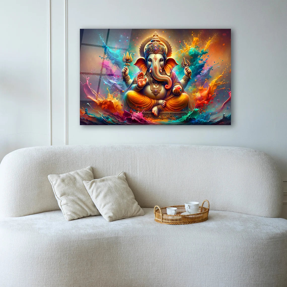 Ganesha Glass Wall Art