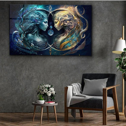 Gemini Glass Wall Art - LUXARTDECO