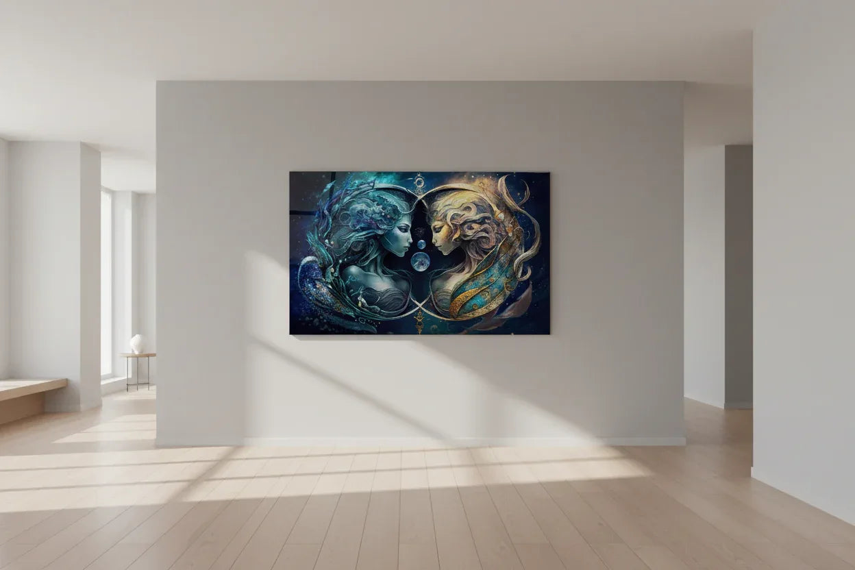 Gemini Glass Wall Art - LUXARTDECO