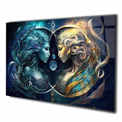 Gemini Glass Wall Art - LUXARTDECO