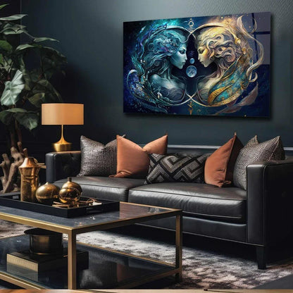Gemini Glass Wall Art - LUXARTDECO