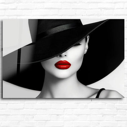 Glamorous Red Lips Glass Wall Art - LUXARTDECO