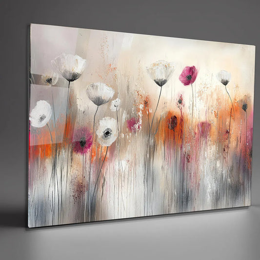 Art Flowers Glass Wall Art