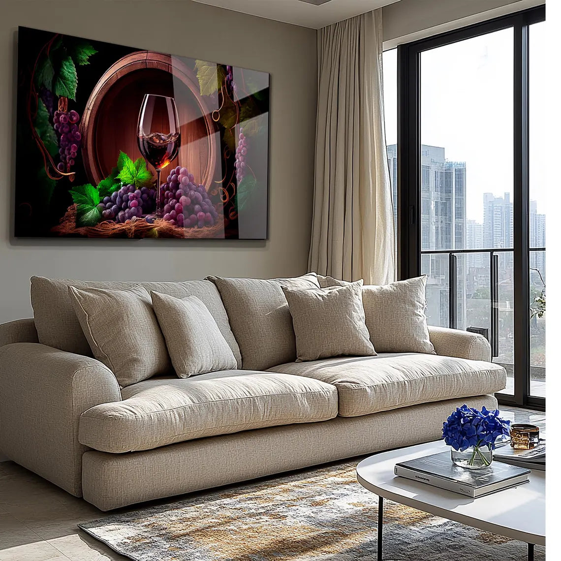 Décoration murale en verre Magnolia