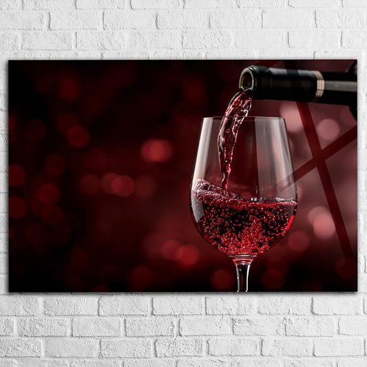 Red Wine Glass Wall Art