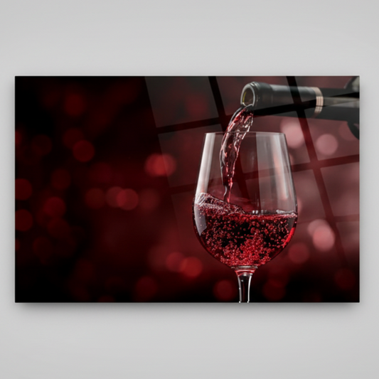 Red Wine Glass Wall Art