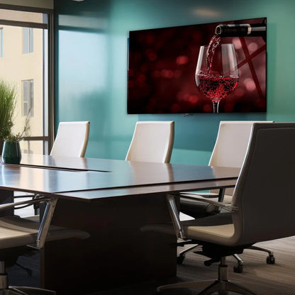 Red Wine Glass Wall Art - LUXARTDECO
