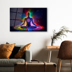 Décoration murale en verre Yoga