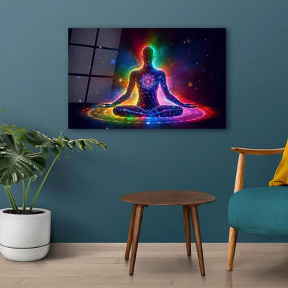 Yoga Glass Wall Art - LUXARTDECO