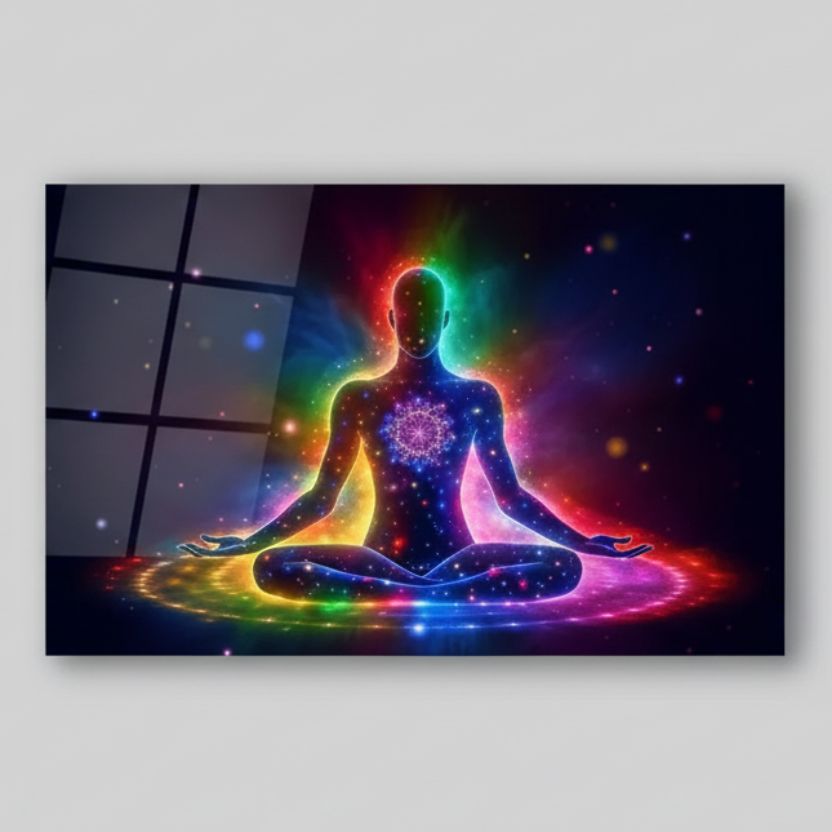 Yoga Quadro in Vetro Temperato