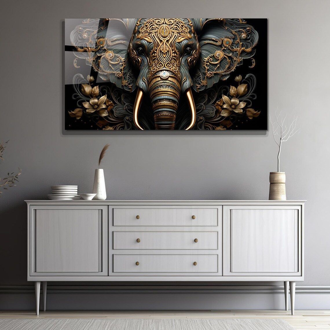 Décoration murale en verre Magnolia