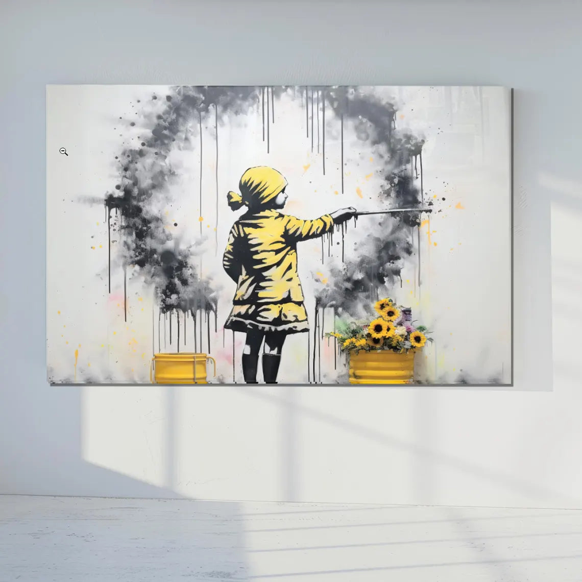 Painter Girl Glass Wall Art