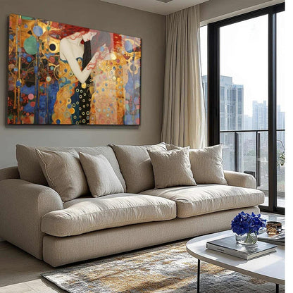 Klimt-Inspired Glass Wall Art - LUXARTDECO