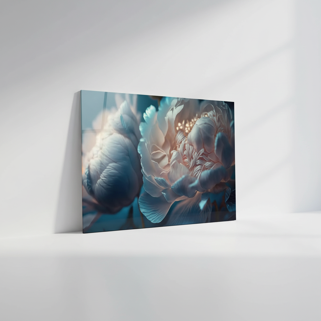 Décoration murale en verre Pivoine