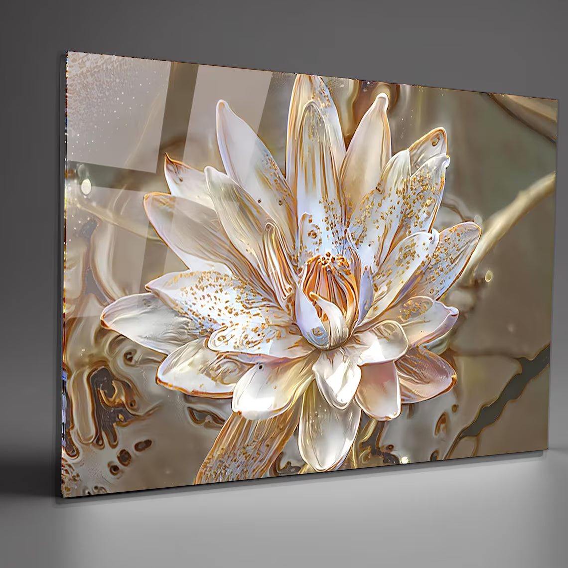 Lotus Glass Wall Art
