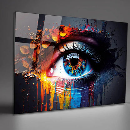 Azure Eye Glass Wall Art - LUXARTDECO