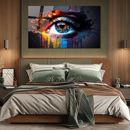Azure Eye Glass Wall Art - LUXARTDECO
