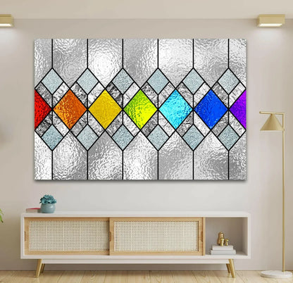 Stained Glass Effect Glass Wall Art - LUXARTDECO