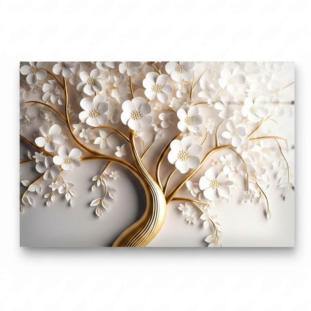 Arbre de Vie Tableau en Verre Trempé