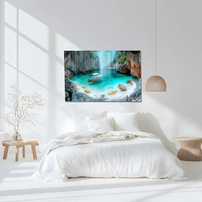 Exotic River Glass Wall Art - LUXARTDECO