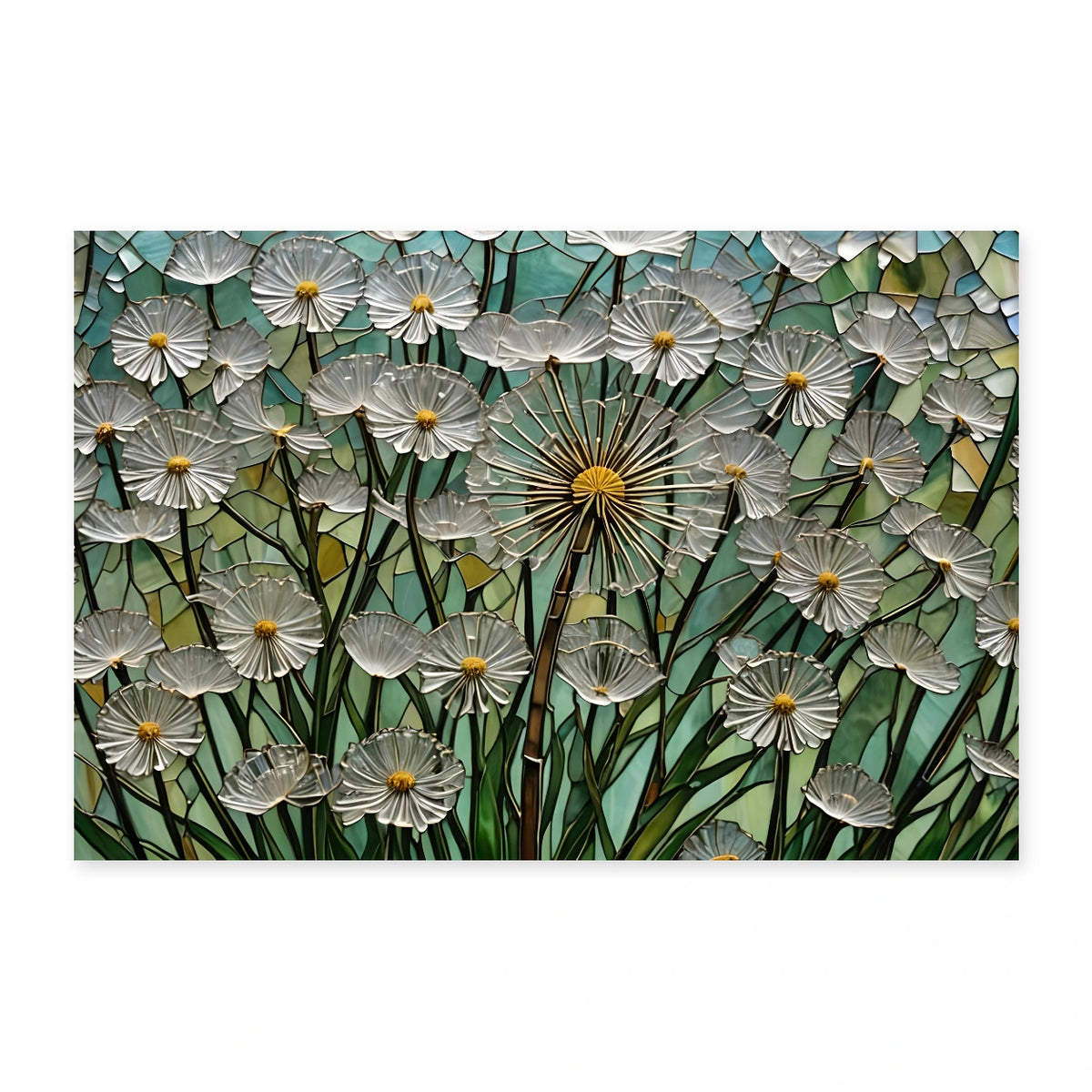 Daisies Glass Wall Art