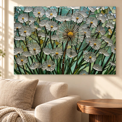 Daisies Glass Wall Art