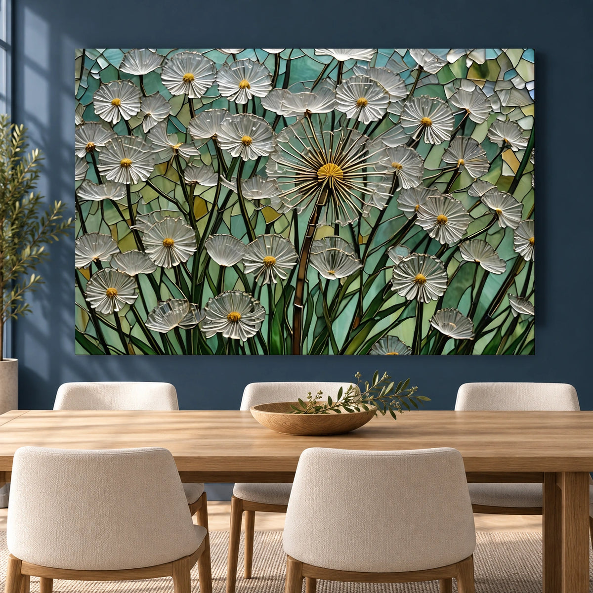 Daisies Glass Wall Art
