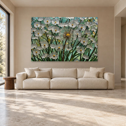 Daisies Glass Wall Art