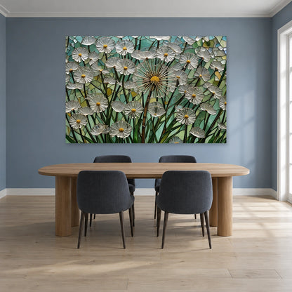Daisies Glass Wall Art