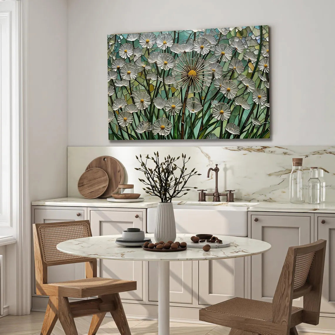Daisies Glass Wall Art