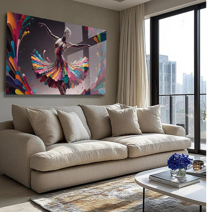 Ballerina Glass Wall Art - LUXARTDECO