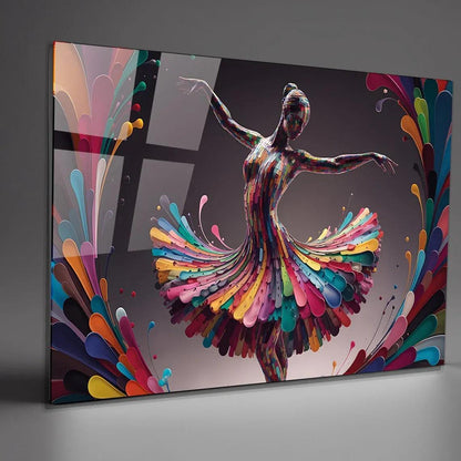 Ballerina Glass Wall Art - LUXARTDECO