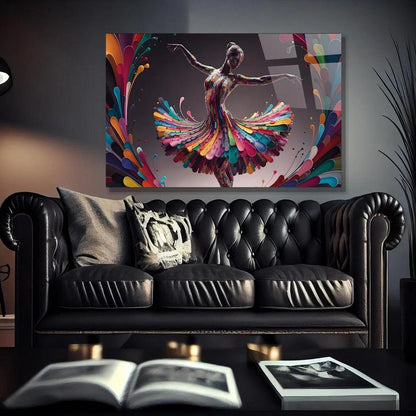 Ballerina Glass Wall Art - LUXARTDECO