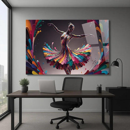 Ballerina Glass Wall Art - LUXARTDECO