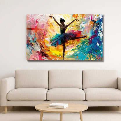 Ballerina Glass Wall Art - LUXARTDECO
