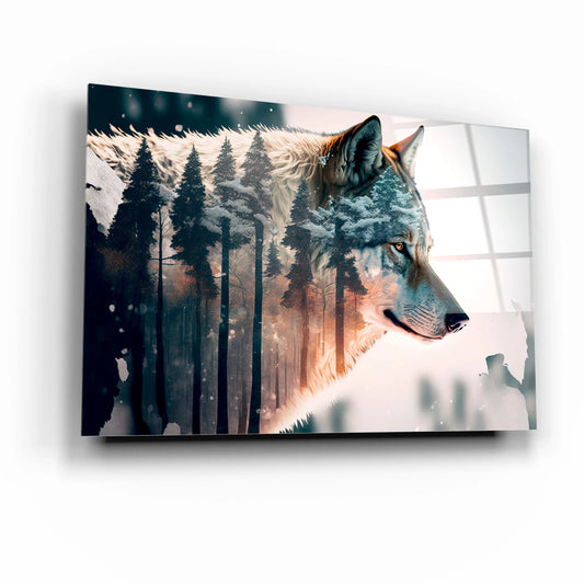 Wolf Glass Wall Art