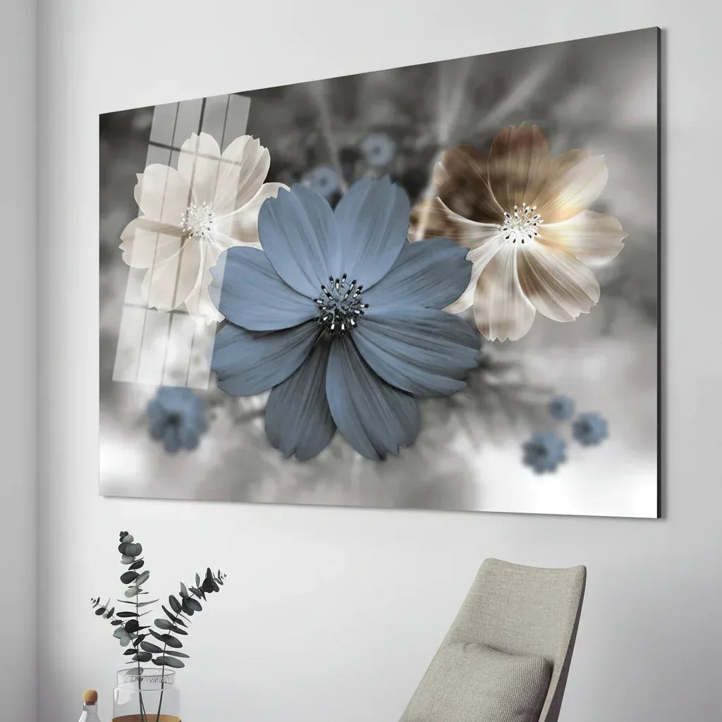 Flower Glass Wall Art - LUXARTDECO