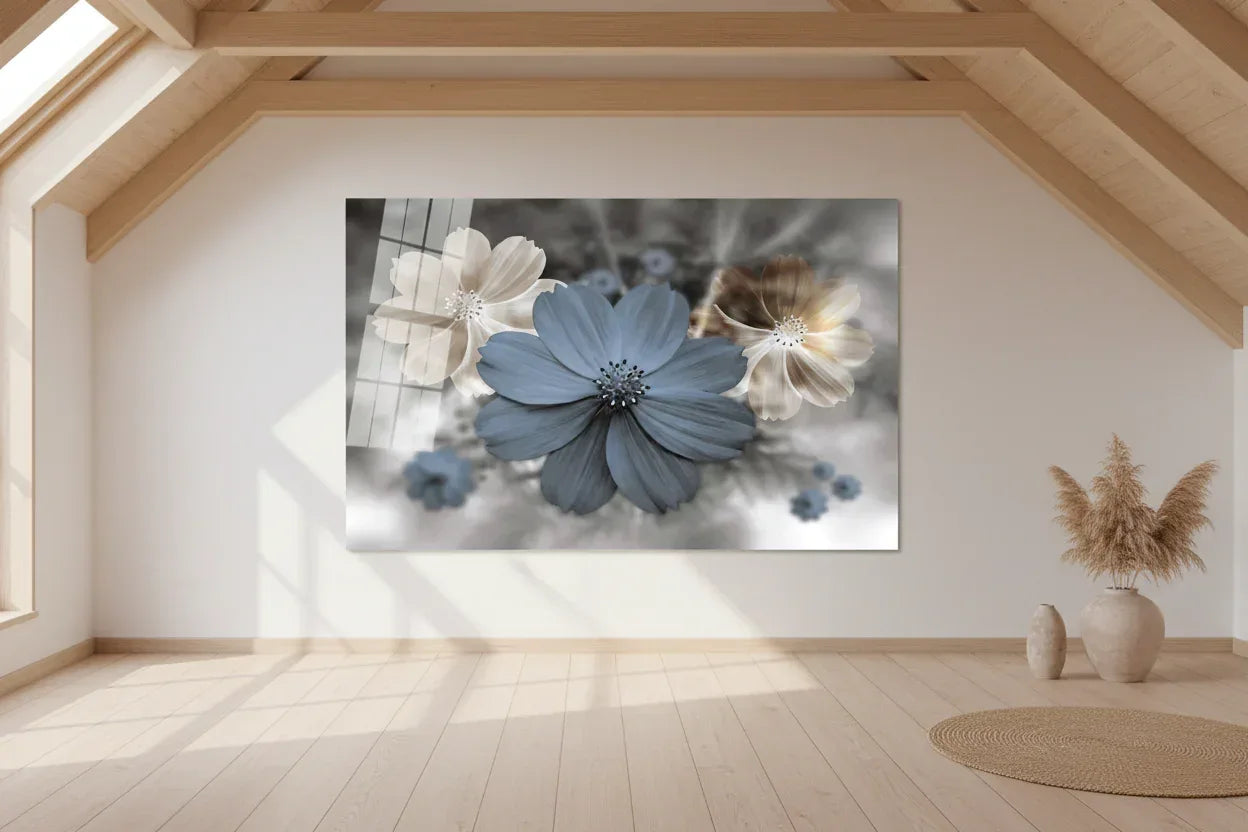 Flower Glass Wall Art - LUXARTDECO