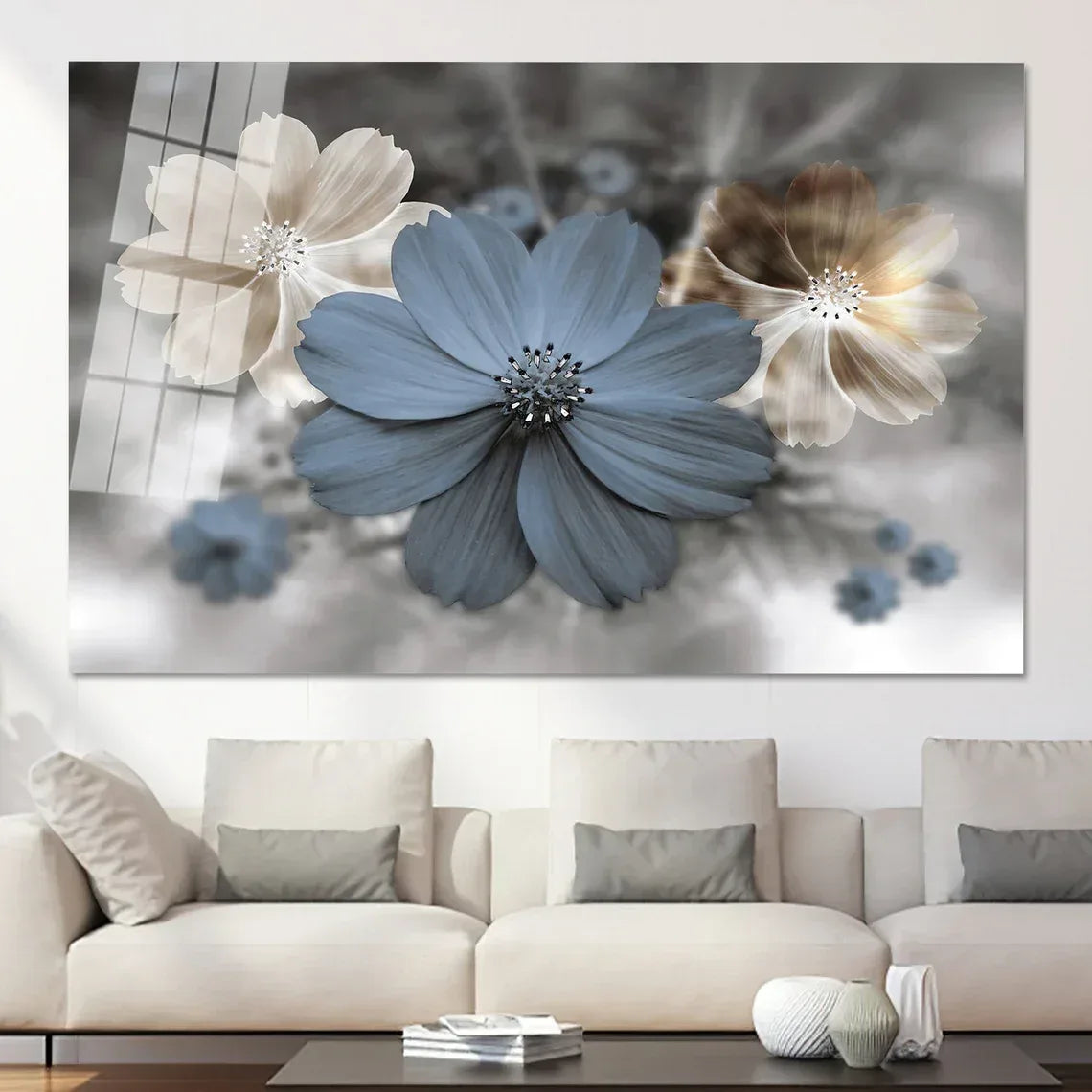 Flower Glass Wall Art - LUXARTDECO
