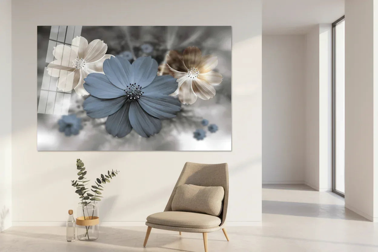 Flower Glass Wall Art - LUXARTDECO
