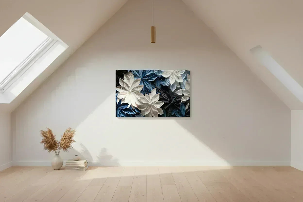 Abstract Flower Glass Wall Art - LUXARTDECO