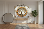 Tree and Roses Glass Wall Art