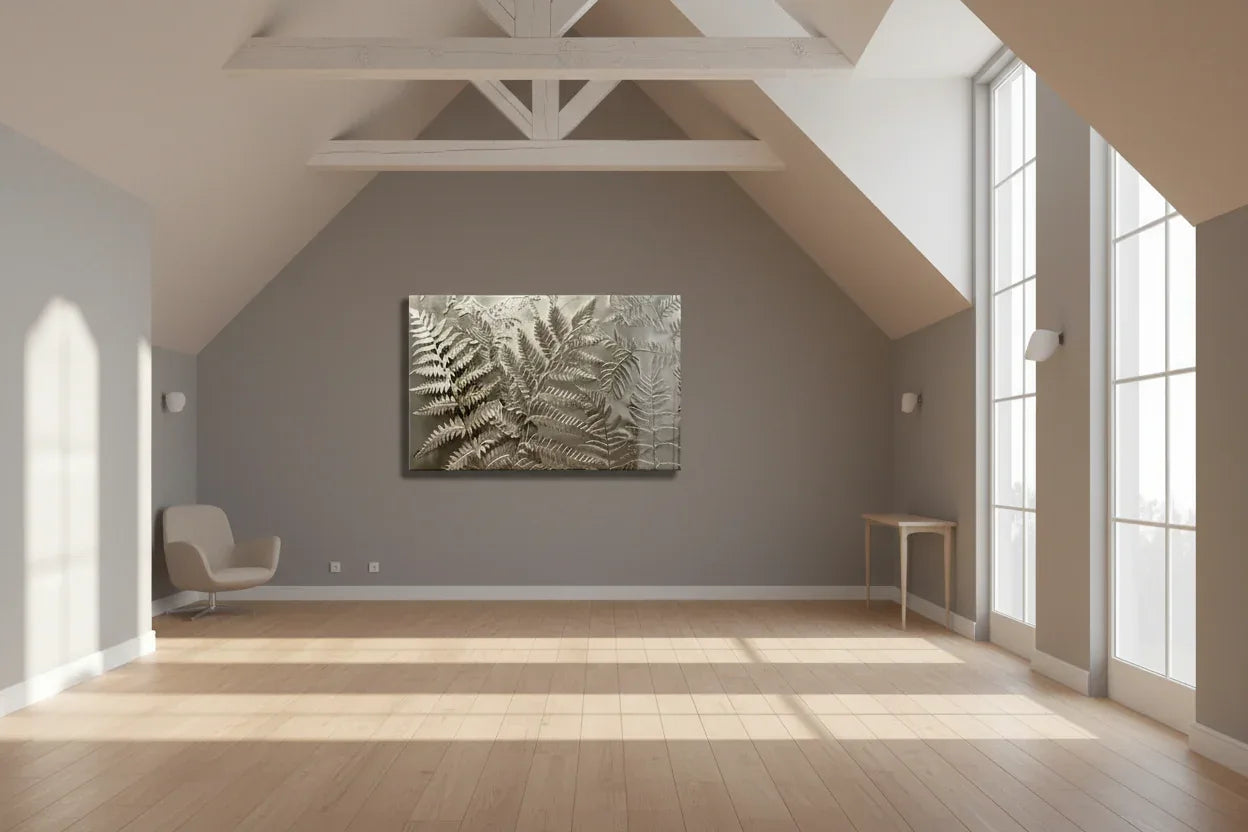 Leafy Plant Glass Wall Art - LUXARTDECO