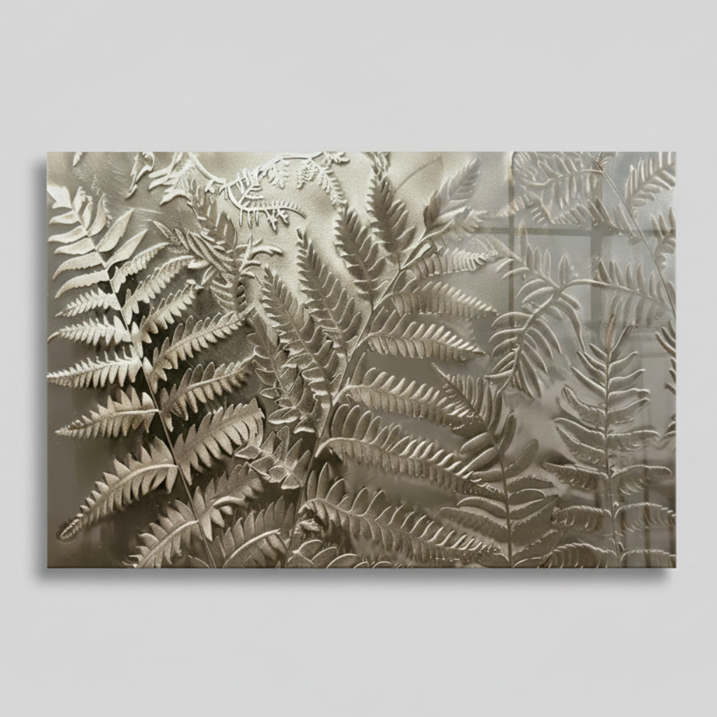 Leafy Plant Quadro in Vetro Temperato