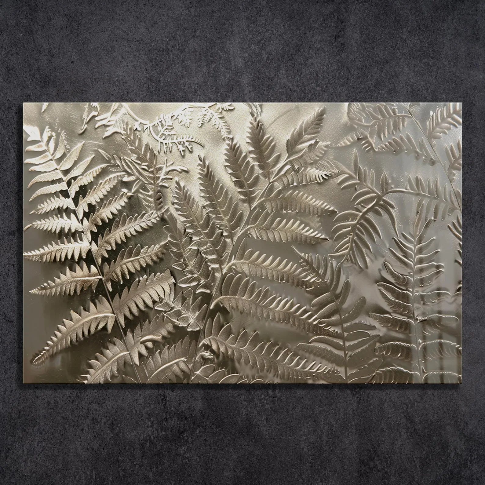 Leafy Plant Glass Wall Art - LUXARTDECO