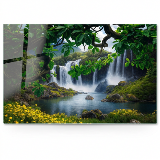 Cascade Tableau en Verre Trempé